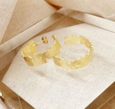 22k gold plated Circle Hoop earring, Brass Handmade jewelry, Wholesale jewelry